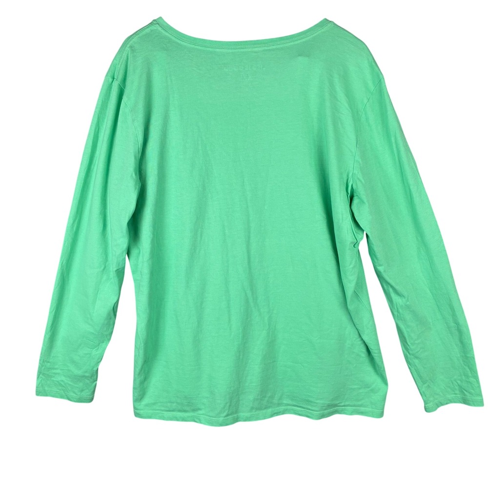 NWT Life Is Good Crusher Tee XXL Long-Sleeve Green Meowy & Bright Cat Christmas - Picture 2 of 10